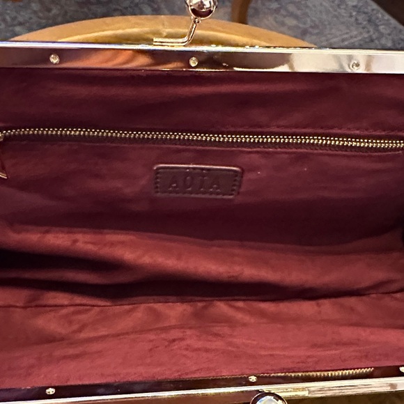 AOTA Elegant Burgundy Vegan Leather Clutch - Picture 6 of 8